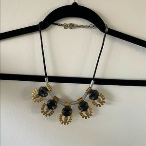 J.Crew Art Deco Sunburst Cord Necklace